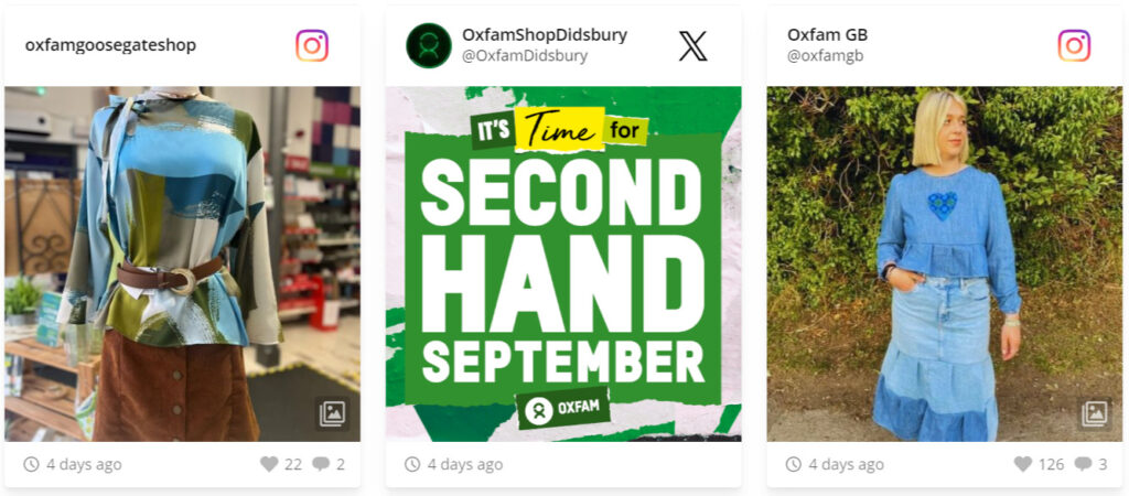 Secondhand September campaign by Oxfam