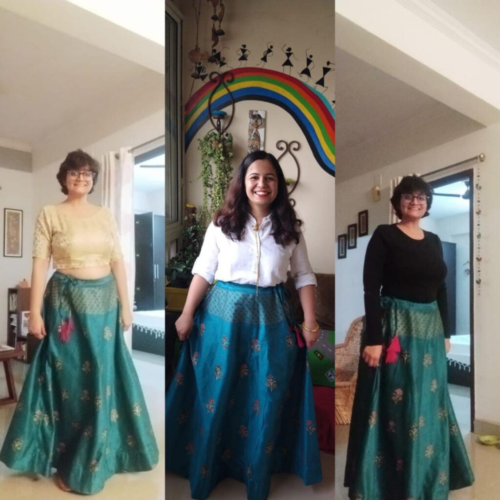 borrowing lehengas. Secondhand season.