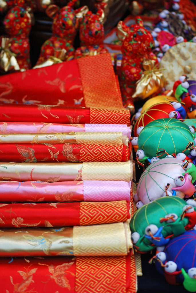 Picture of the craft saris.