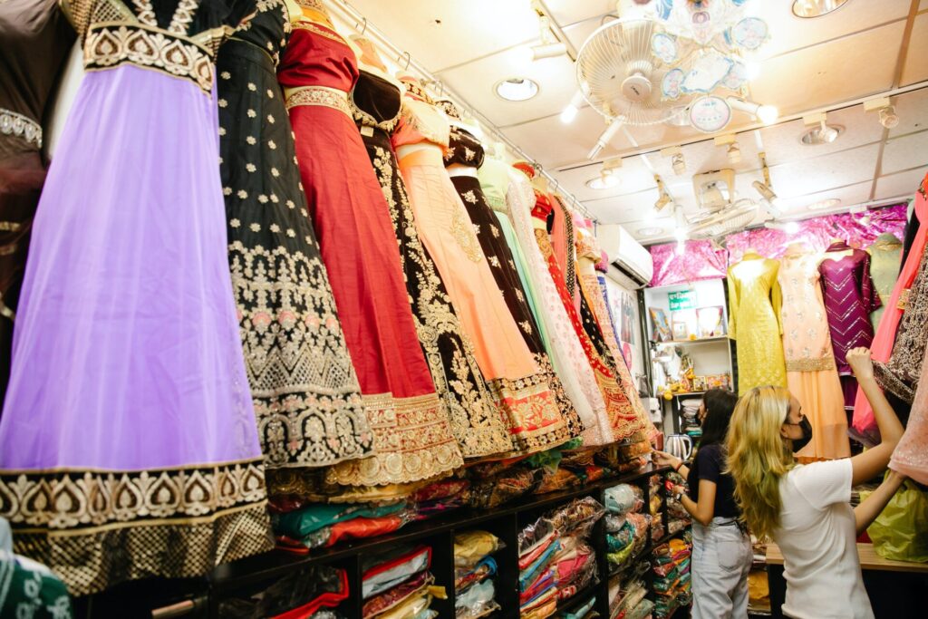 A shop with the Indian outfits