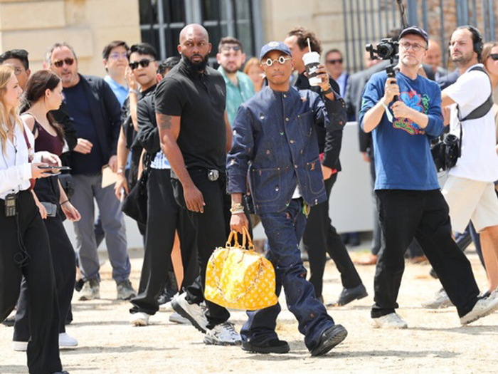 Pharrell Williams, LV’s creative director, has been sporting a crocodile leather bag on a number of occasions.