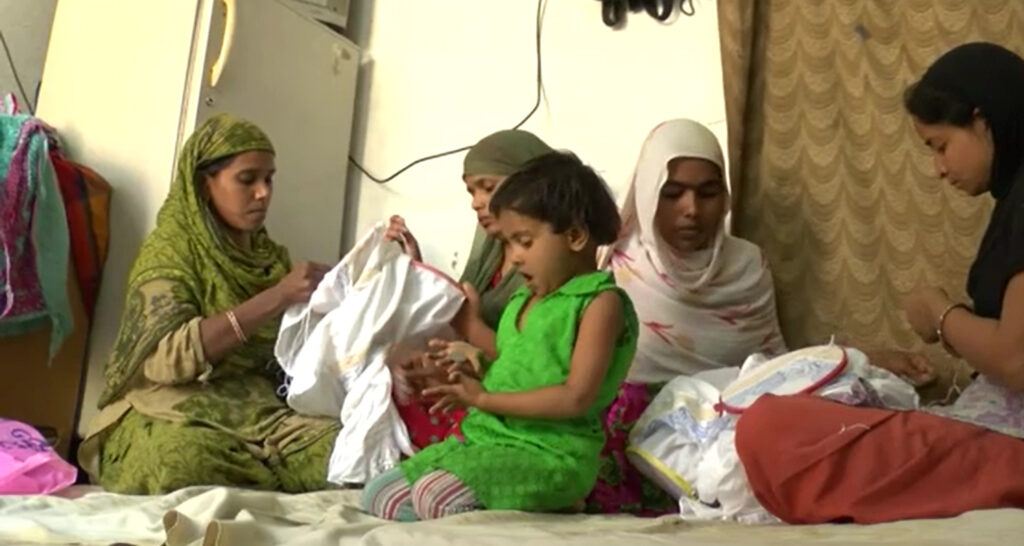 Chikankari artisans at work. Image from BBC