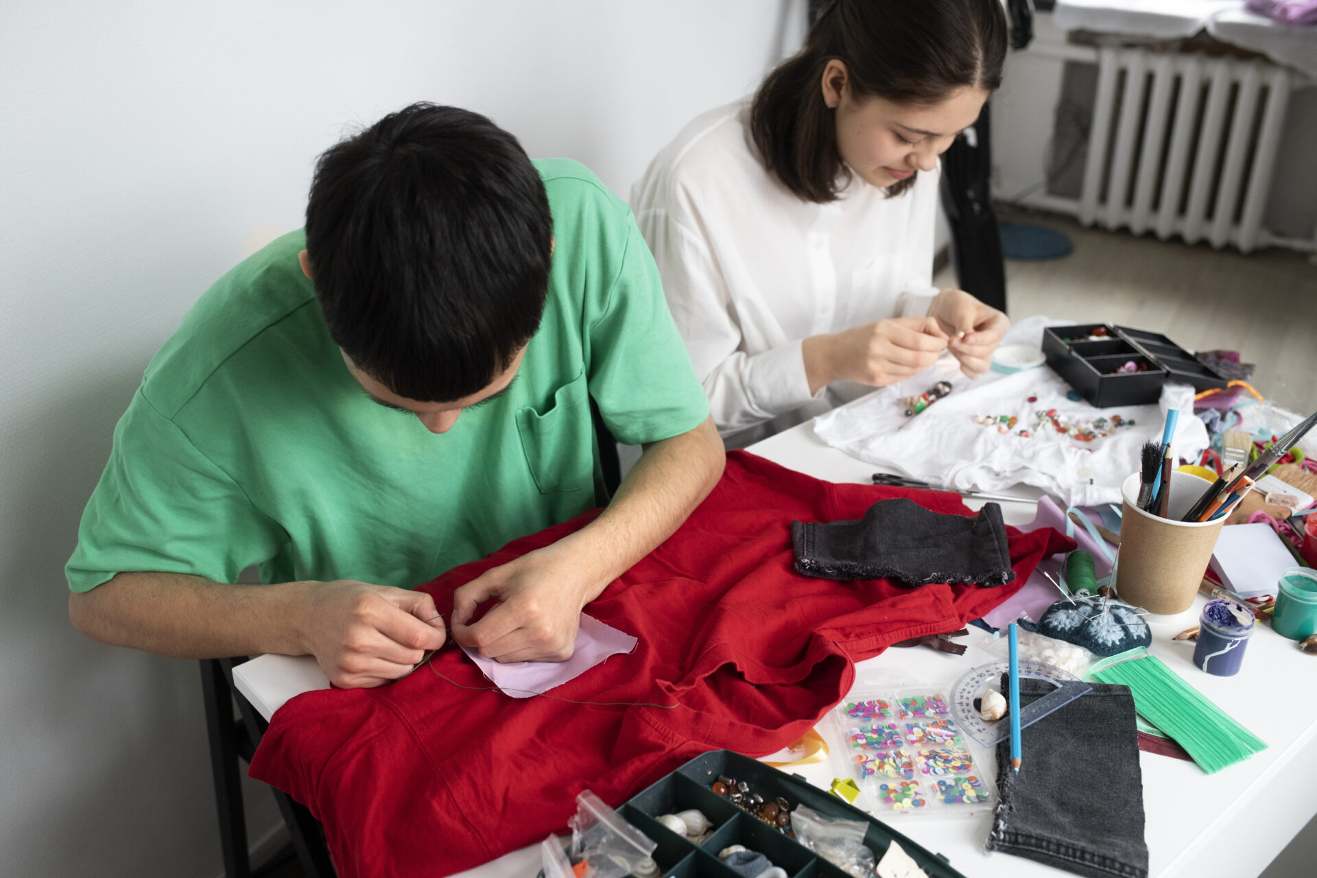 young-adults-reusing-fabric-material. Image from freepik on Pretty As you please